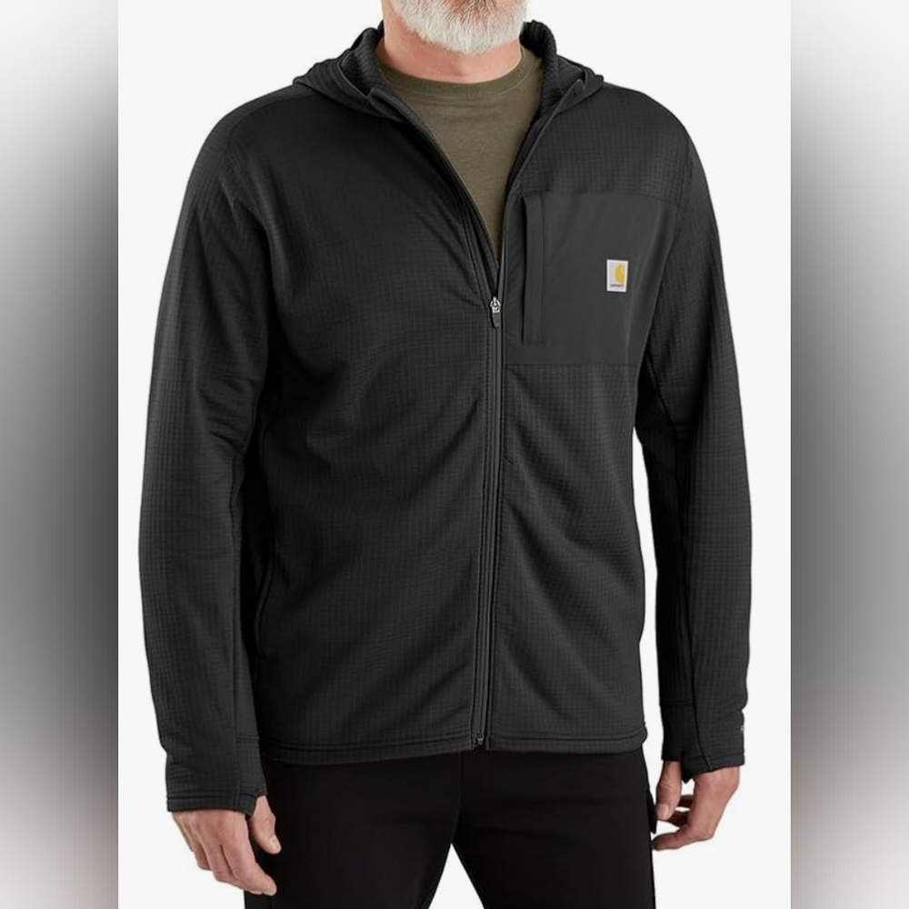 Carhartt Force Relaxed Fit Full-Zip Long-Sleeve Hooded T-Shirt Size M NWT $75